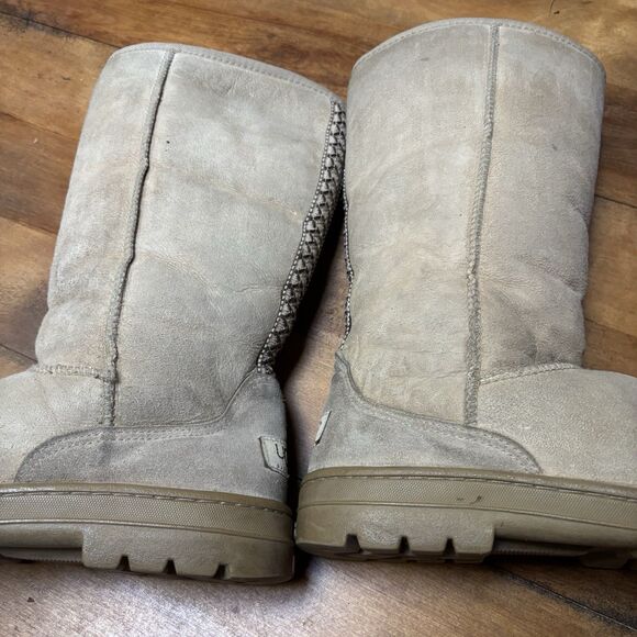 Vintage Ugg Tasman Braid Shearling Boots Women's 9 Ultra Tall New Zealand - Picture 8 of 16